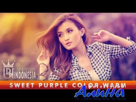 Tutorial Photoshop Sweet Purple Color Warm