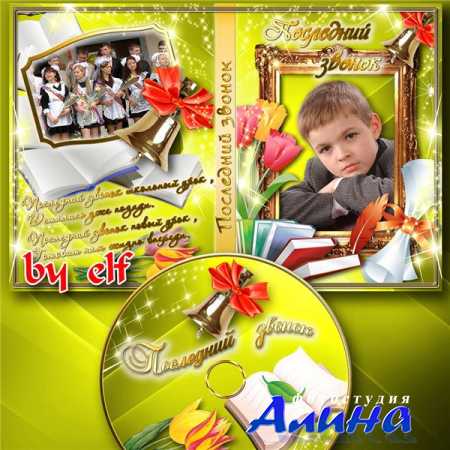 Школьная обложка для DVD-диска - Последний звонок