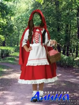 Шаблон – Красная шапочка