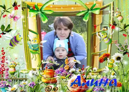 Детская рамка для Photoshop – Пчелки труженицы