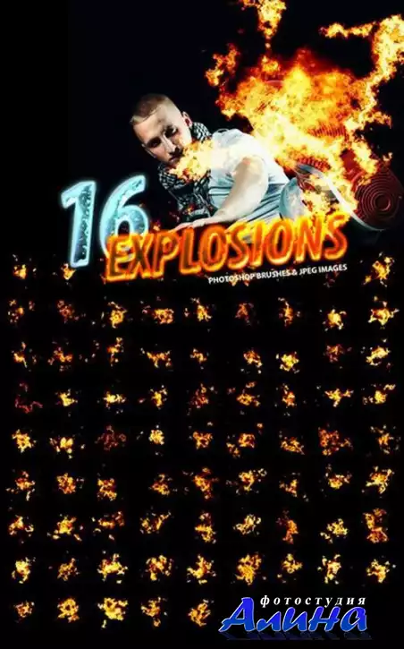 16 Photorealistic Explosion Brushes