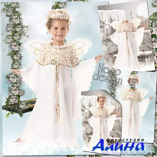 Детский шаблон для девочки - Танцующий ангел